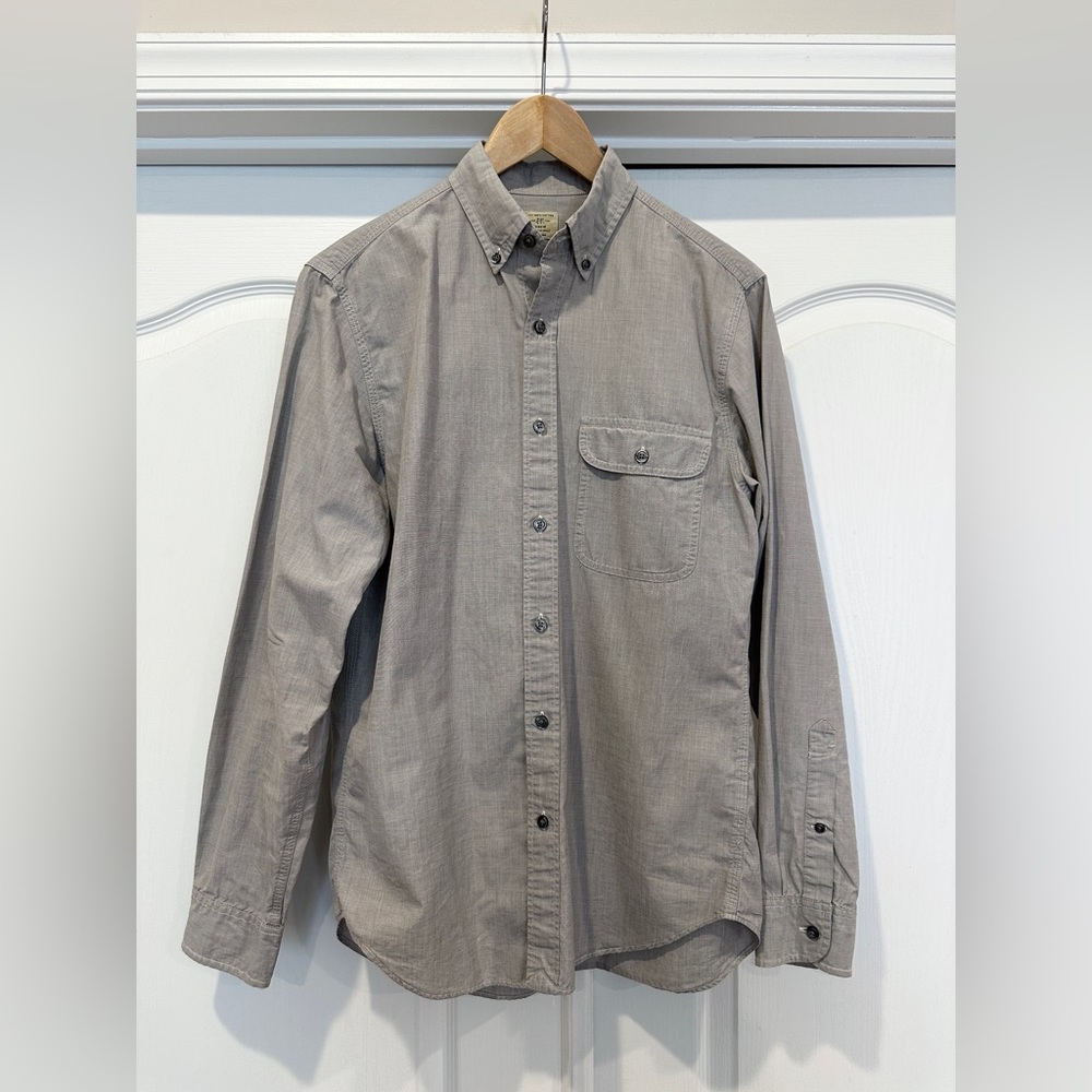 J. Crew Mens Utility Shirt Small Grey